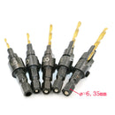 5pcs Hex Woodworking Countersink Drill Bit Set&Wrench Titanium #5 #6 #8 #10 #12