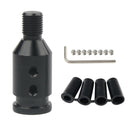 1x Universal Aluminum Shift Knob Adapter for  Non Threaded Shifters Black
