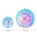 Iridescent Hanging Decorations Round Decorative Folding Fans Rainbow Shine  B3J4