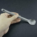 1pc Titanium Spoon Long Spoon Outdoor Camping Tableware useful Favor Favor N6W3