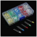 3mm LED 500 pcs red green yellow blue white light emitting diodes