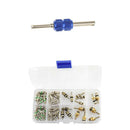 56 Piece Air Conditioning A/C Valve Cores + Blue 2-Way Remover Repair Tool