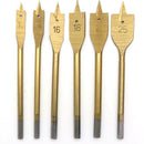 6Pc 1/4" Hex Shank Spade Flat Wood Boring Drill Bit Set 10/12/16/18/20/25mm UJF