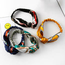Fashion Summer Bohemian Cross Headband Scarf Elastic Hair Band Retro Floral
