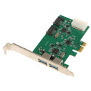 PCI-E to 2Port USB3.0 2Port SATA3.0 HUB PCI Express Expansion Card Adapter