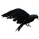 Feathered Crow for Halloween Christmas Decoration, Realistic Looking Birds Black