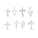 8pcs Clear Cross Silicone Mould DIY Molds Decorating Pendant Jewelry Making