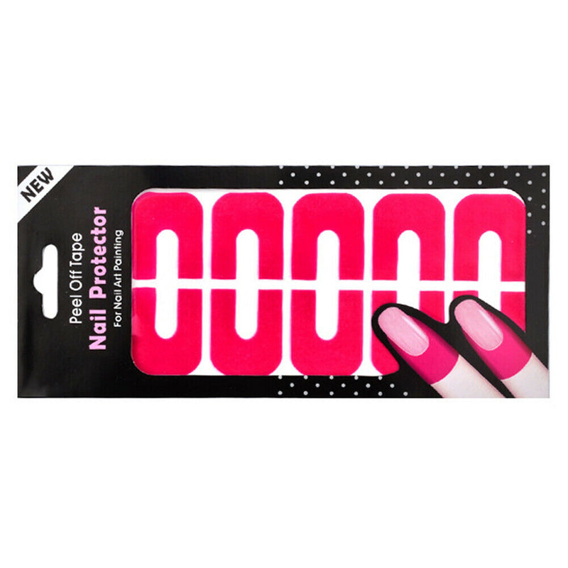 U-shape Spill-proof Nail Polish Varnish Protector Stickers Peel Tape Random