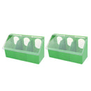 Set of 2x Pigeon Food Water Bowl Feeder Plastic Birds Cage Sand Food Box