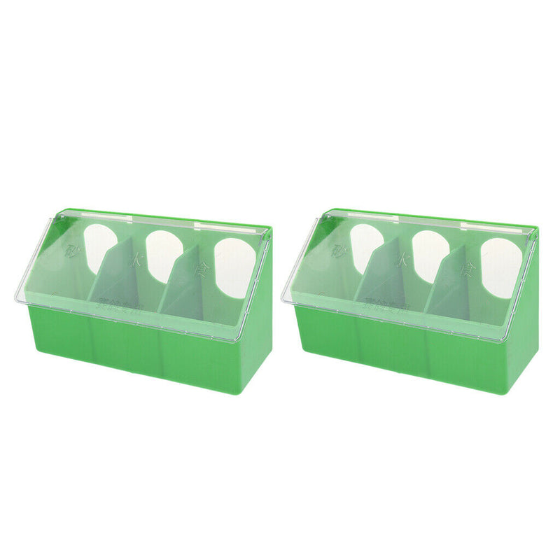 Set of 2x Pigeon Food Water Bowl Feeder Plastic Birds Cage Sand Food Box