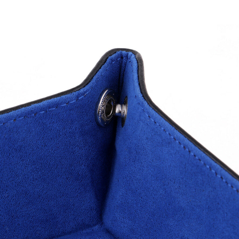 Dice PU Leather Folding Hexagon Tray Velvet for RPG DnD Dice Game Storage B