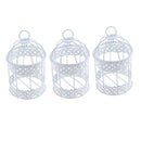 3pcs 7cm Garden Wall Art Metal Frame Birdcage Shape Metal Planter Craft DIY