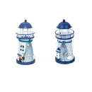 2pcs Retro Lighthouse Battery Powered LED Light Candle Garden Decor Ornament