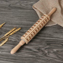 Christmas Tree Embossing Rolling Pin Baking Cookies Biscuit Engraved Roller