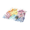 Color Zebra Iron On Patches Washable Heat Transfer Stickers Clothes Applique Bly