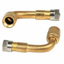 2pcs Valve Extension Valve Extension Adapter Tire 90 Degree Bent Metal Angl