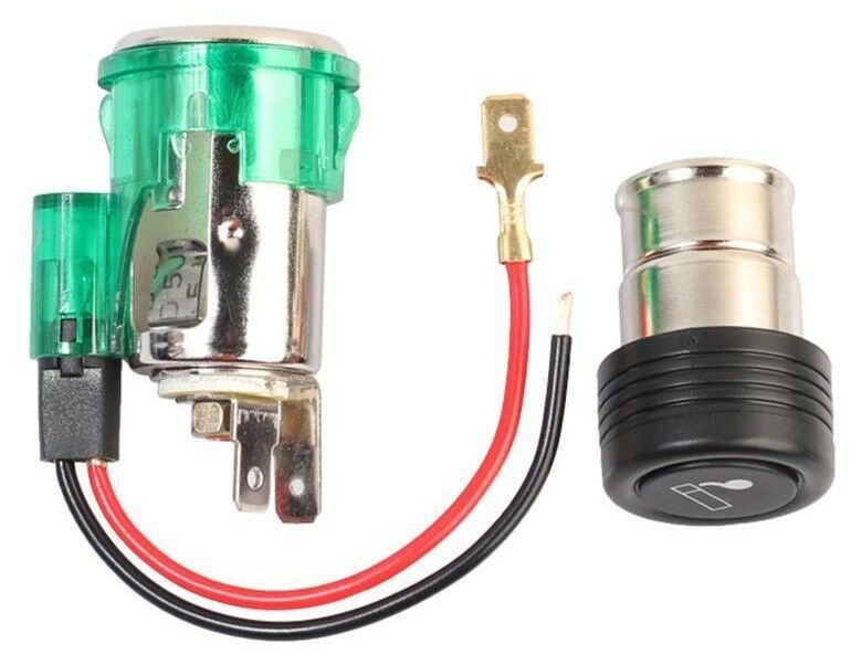 1 Set 12V Universal Auto Car Cigarette Lighter Outlet Plug+Socket Assembly SN9F