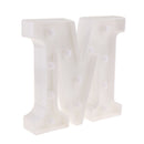 White Large Plastic Marquee Freestanding Alphabet LED Light UP Letters M