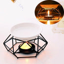 Iron Tea Light Candle Holder Wax Warmer Aromatherapy Essential Oil Burner