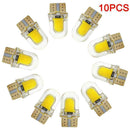 10x T10 194 168 W5W COB 4 SMD LED CANBUS Silica Bright Light White License L7F2