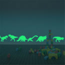 9Pcs Glow in the Dark Luminous Dinosaurs Stickers Kids Room Wall Art Decor M&O