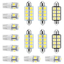 14pcs Set Car Interior Lights White LED Bulbs Map Dome License Plate Accessories