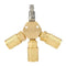 1/4 inch 3-Ways Flat Hex Manifold Brass Air Connector in dustrial Air Hose  C5R8