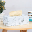 Rectangular Marble PU Leather Facial Tissue Box Cover Napkin Holder Paper ToP2X7
