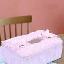 Home Rectangle Floral Lace Tissue Box Case Napkin Storage Cover Paper Holde