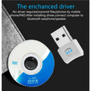 USB Bluetooth 5.0 Receiver Adapter Wireless Transmitter Audio Stereo for PC