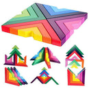 Rainbow Stacking Game Building Nesting Blocks Preschool Learning Jigsaw Toys