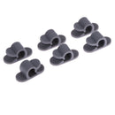 10Pcs Cable Cord Wire Line Organizer Plastic Clips Ties Fixer Holder Gray