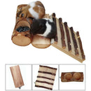 3Pcs/Set Hamster Wooden Set Climbing Frame Platform Food Bowl Molars Suppli