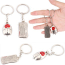 Metal Computer Keyboard Mouse Lovers Key Buckle Automobile Gifts Key Pendant ly