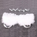 2pcs/set 0-6M Baby Leaf Hairband Feather Angel Wings Newborn Photo Props A