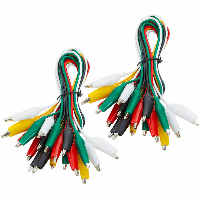 Double ended Test Leads Crocodile Clip Jumper Wire Cable 20'' Clamps