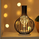 Creative Retro Iron Sobering Bottle Art Hollow Table Lamps Reading Lamp LED