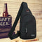 Casual Crossbody Chest Bags Oxford Men Shoulder Messenger Handbags (Black)
