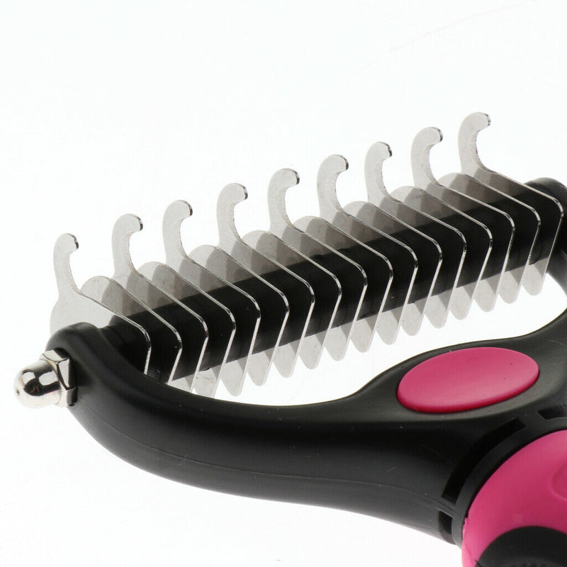 Pet Finishing Hair Grooming Tool 2-Sided Undercoat Comb For Dog Cat