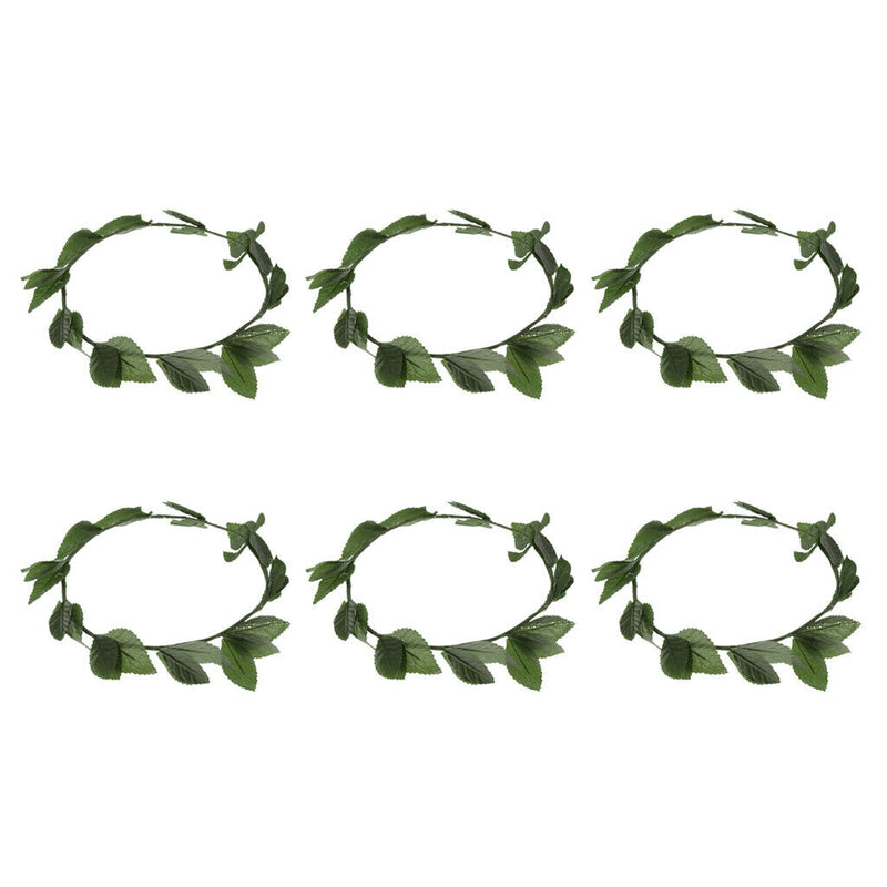 6pcs Greek Roman Goddess Toga Leaf Laurel Wreath Headband Party Costume