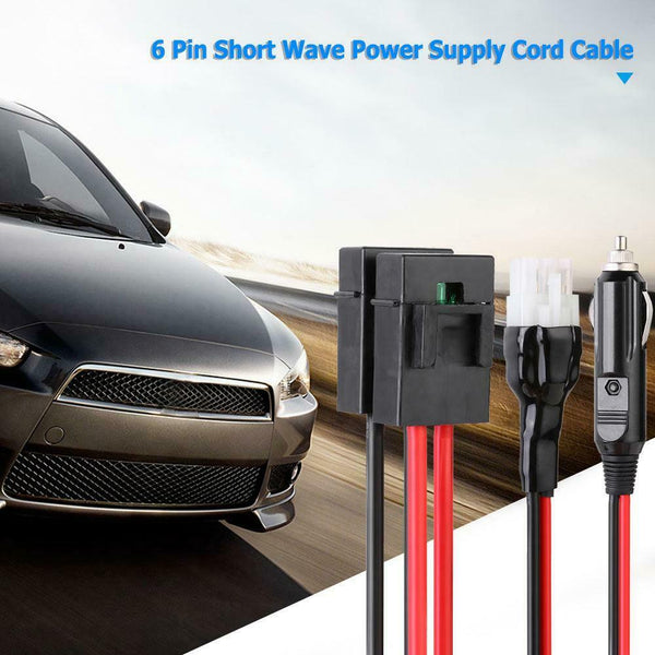 1.5m 30A 6Pin Short Wave Power Cable for Yaesu FT-857D/897D IC-725A/706 7400