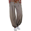 Women Fashion Plus Size Solid Color Harem Long Pants Casual Loose High Wais