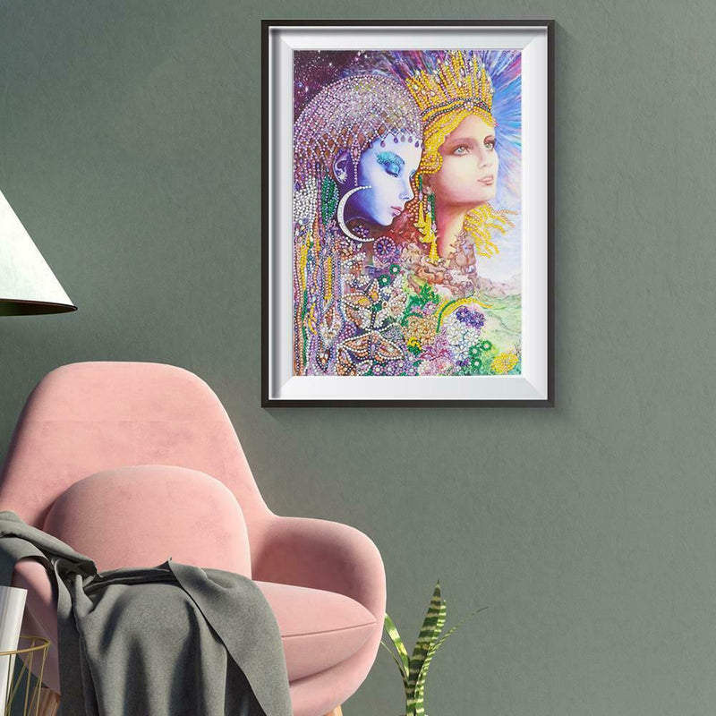5D DIY Special Shaped Diamond Painting Beauty Cross Stitch Mosaic Kit Decor