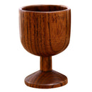 Natural Wooden Goblet Red Wine Cup Beer Mug Party Groomsmen Brown Gift Free