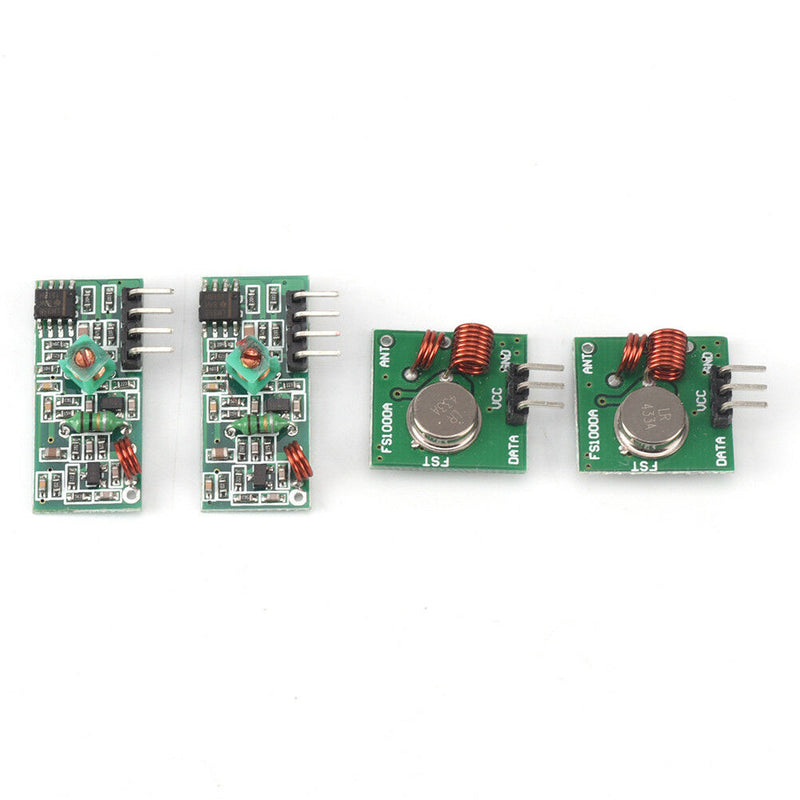 2x 433Mhz Wireless RF Transmitter Module+ Receiver Alarm Regeneration Arduino Gw