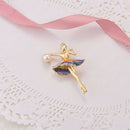 Gymnastics Girl Brooches for Women Cute Enamel Ballet Dancing Pin Bijouteri S6P5