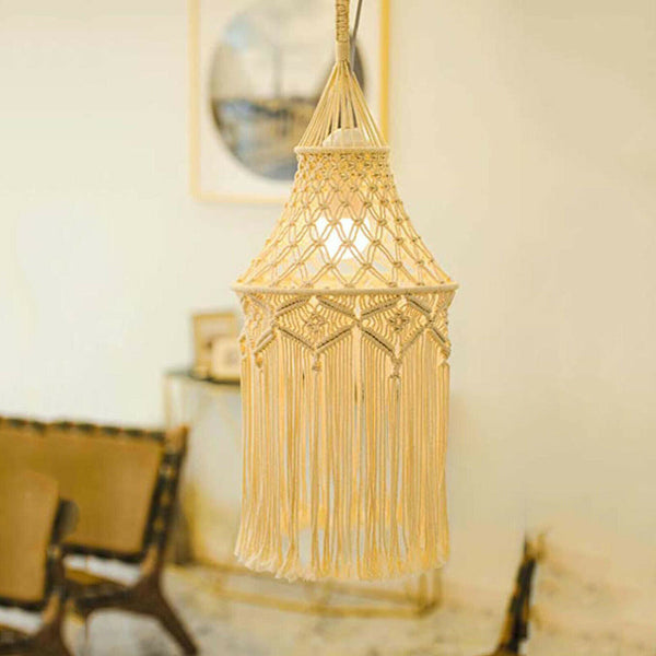 Macrame Lamp Shade Hanging Ceiling Pendants Light Shade Fitting for Chandeliers