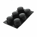 Furniture Cylinder 18mmx12mm Adhesive Rubber Foot Pads Black 6 in 1