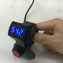 Thumb Throttle Universal Black With Power Switch LED Display For Electric Bike