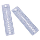 2 x Knitting Gauge Ruler Plastic Needle Size Inches/cm Weaving Tools Tool OZ